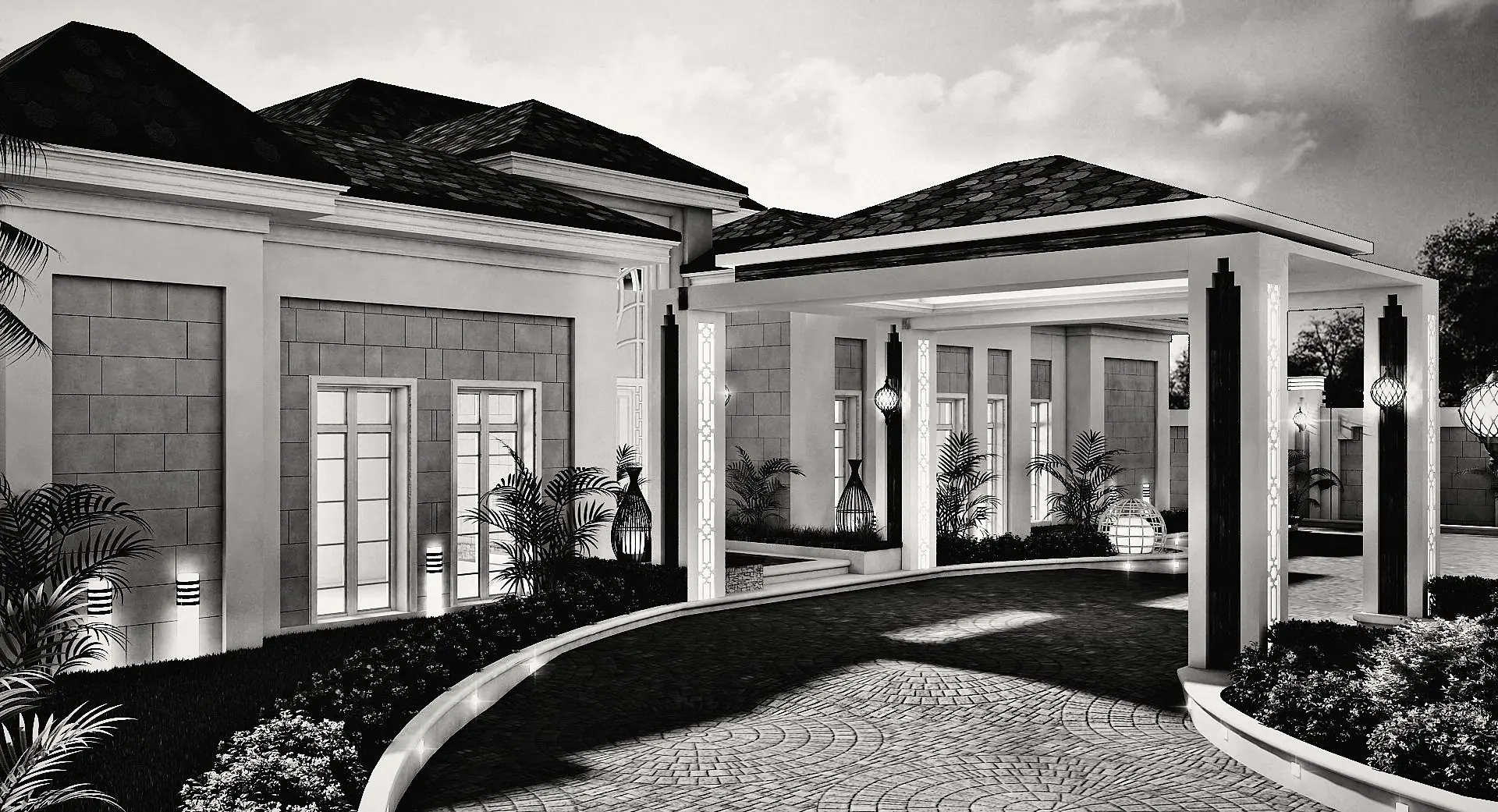 Villa Facades — Tiled roof